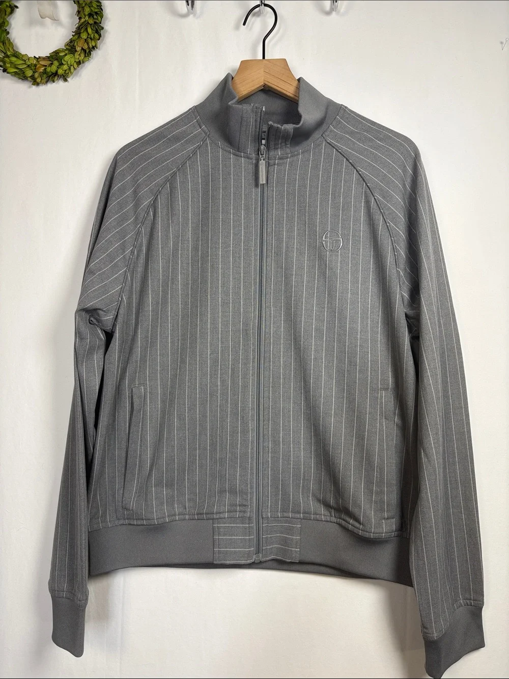 SERGIO TACCHINI NEW Gessato Suiting Track Pinstripe Jacket size Medium